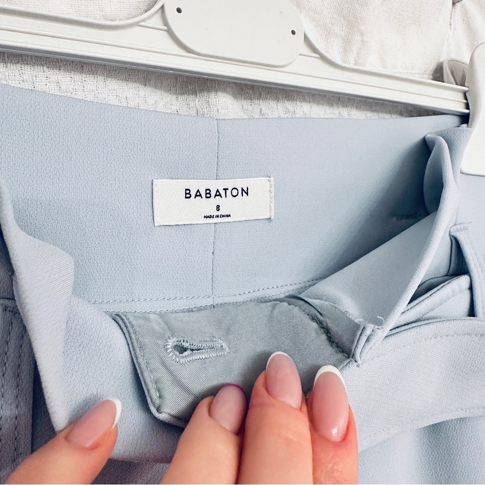 Babaton Baby Blue Wide Leg High-Waisted Cream Pants - Picture 7 of 15